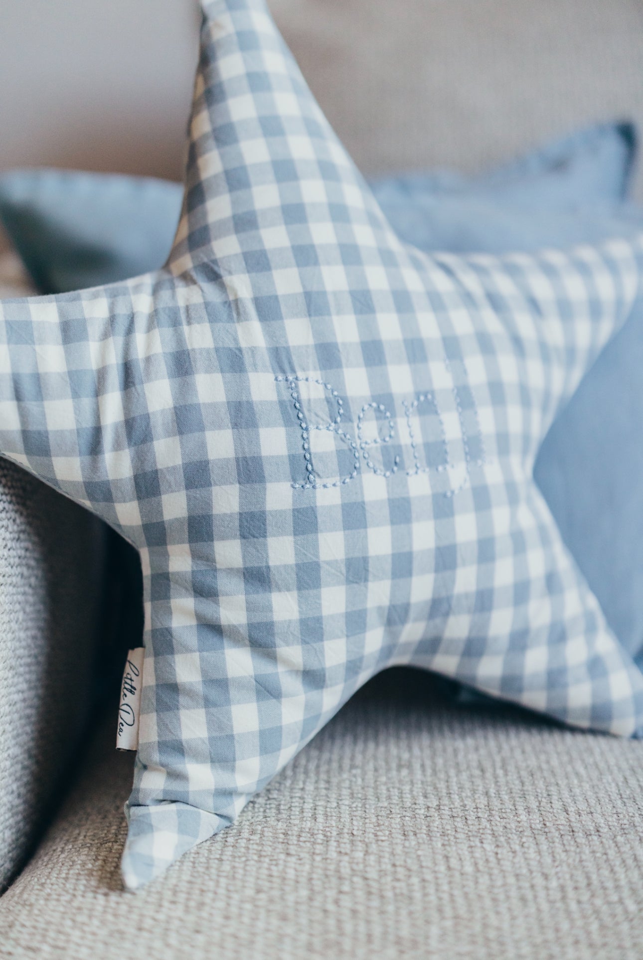 Gingham Star Pillow