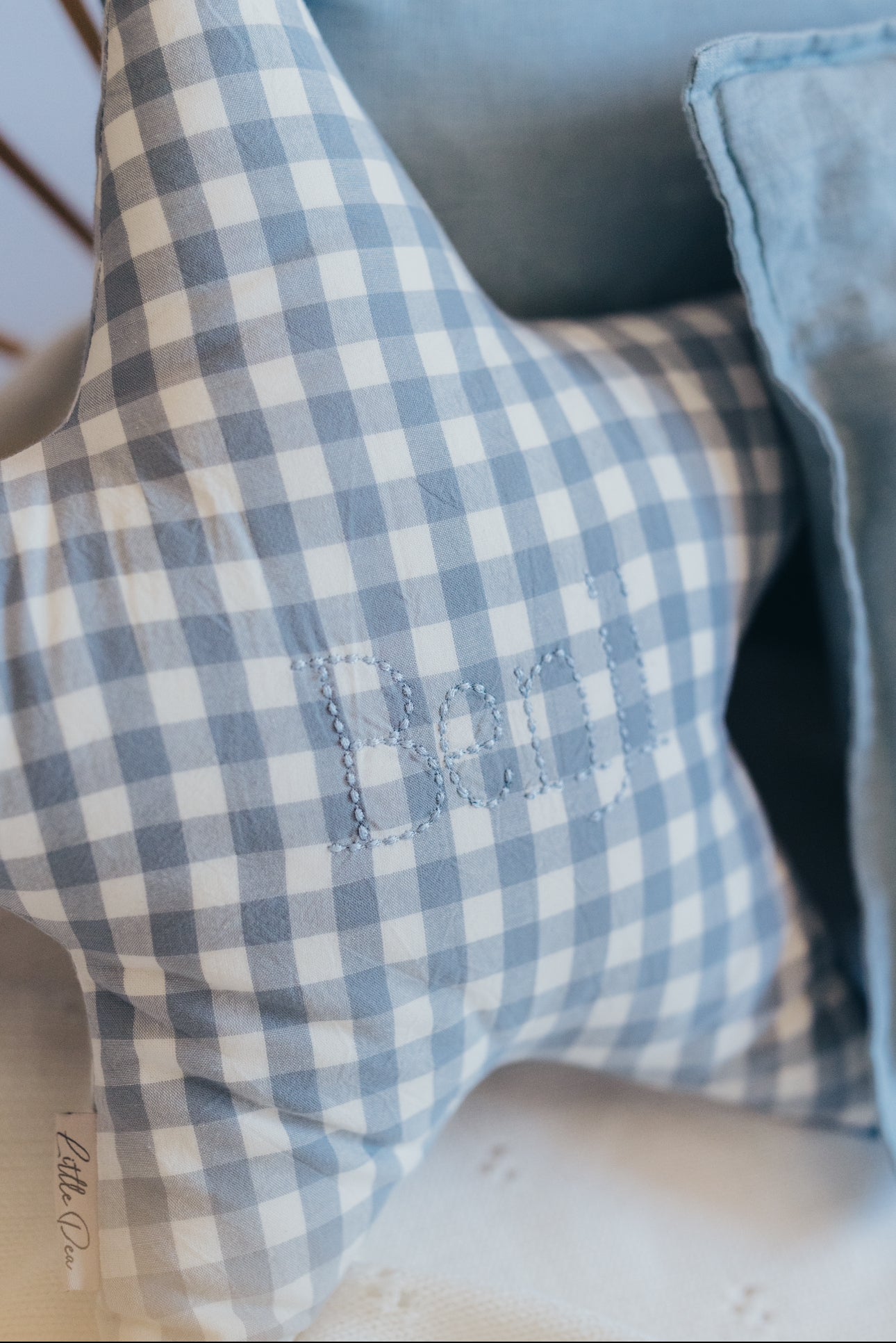 Gingham Star Pillow