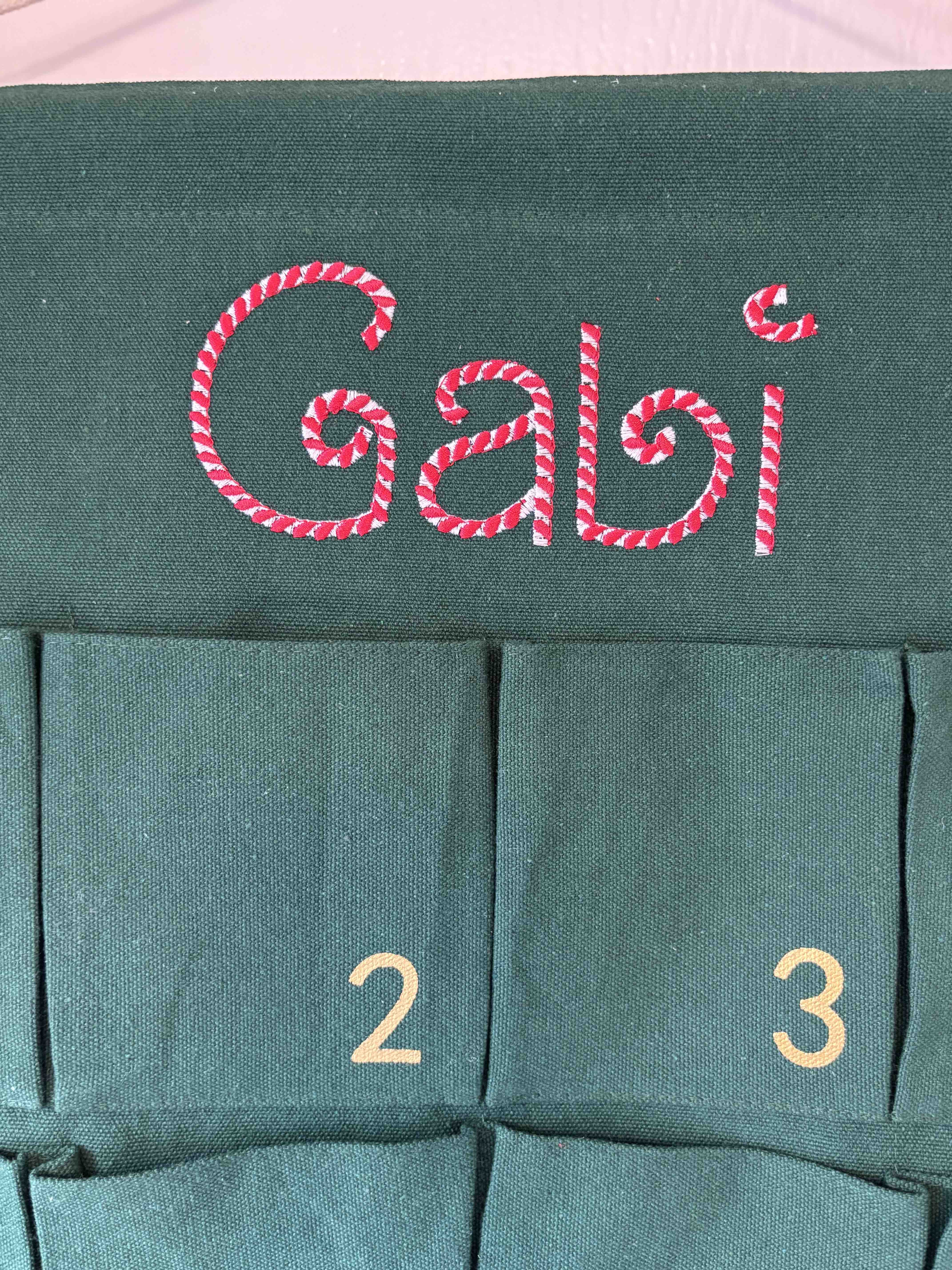 Personalised Fabric Advent Calendar