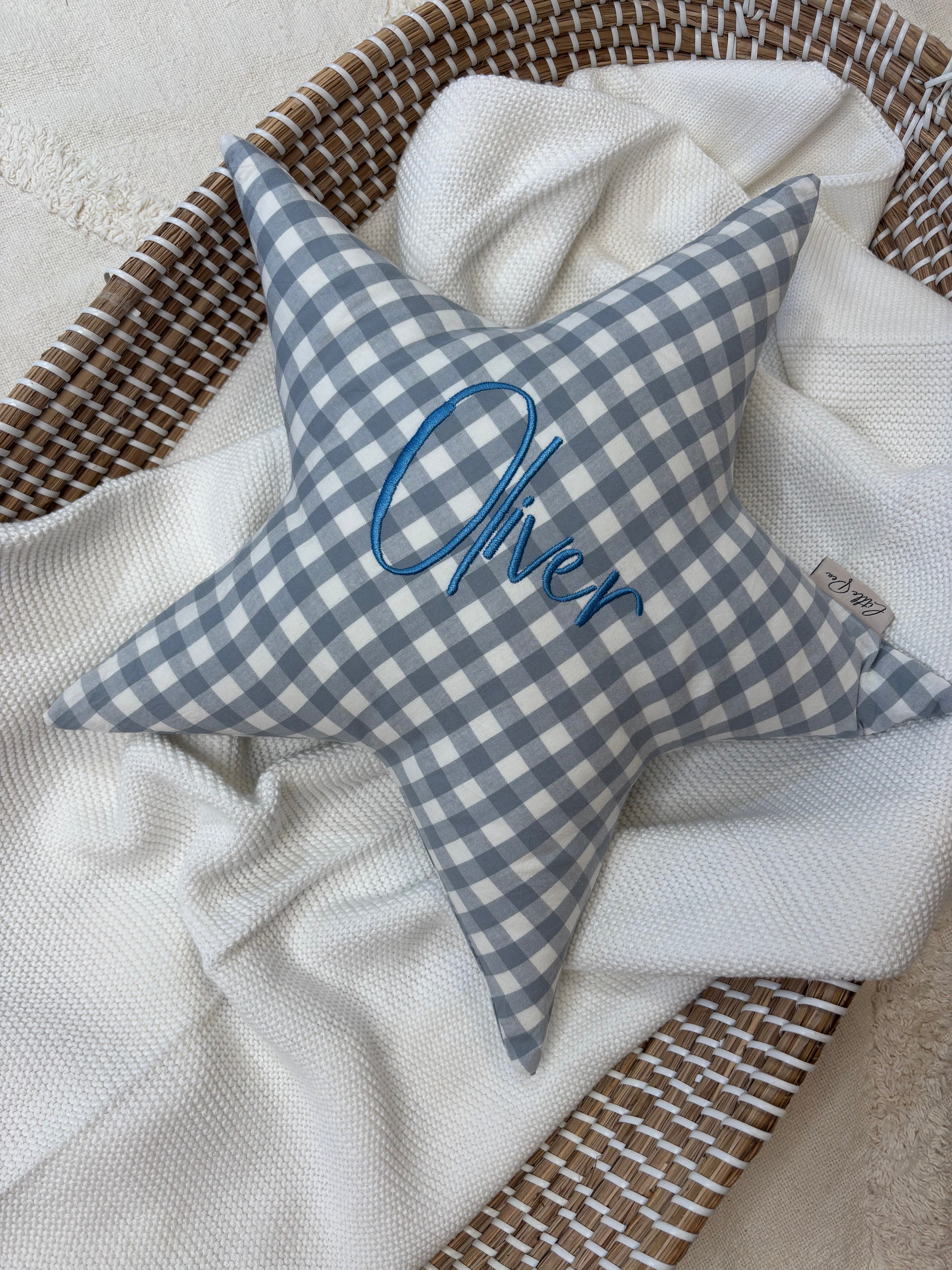 Gingham Star Pillow