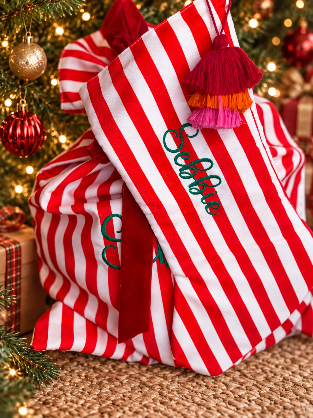 Striped Christmas Stockings