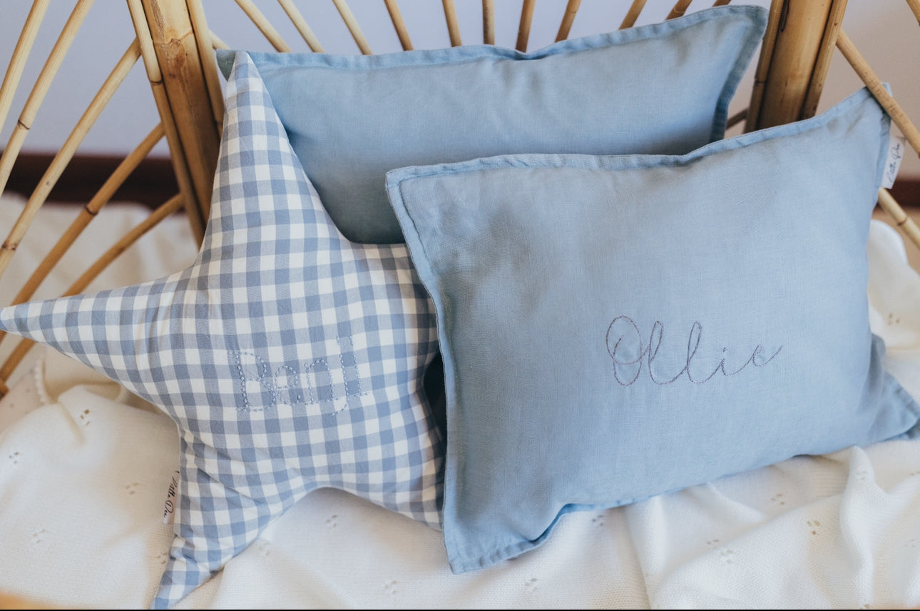 Gingham Star Pillow