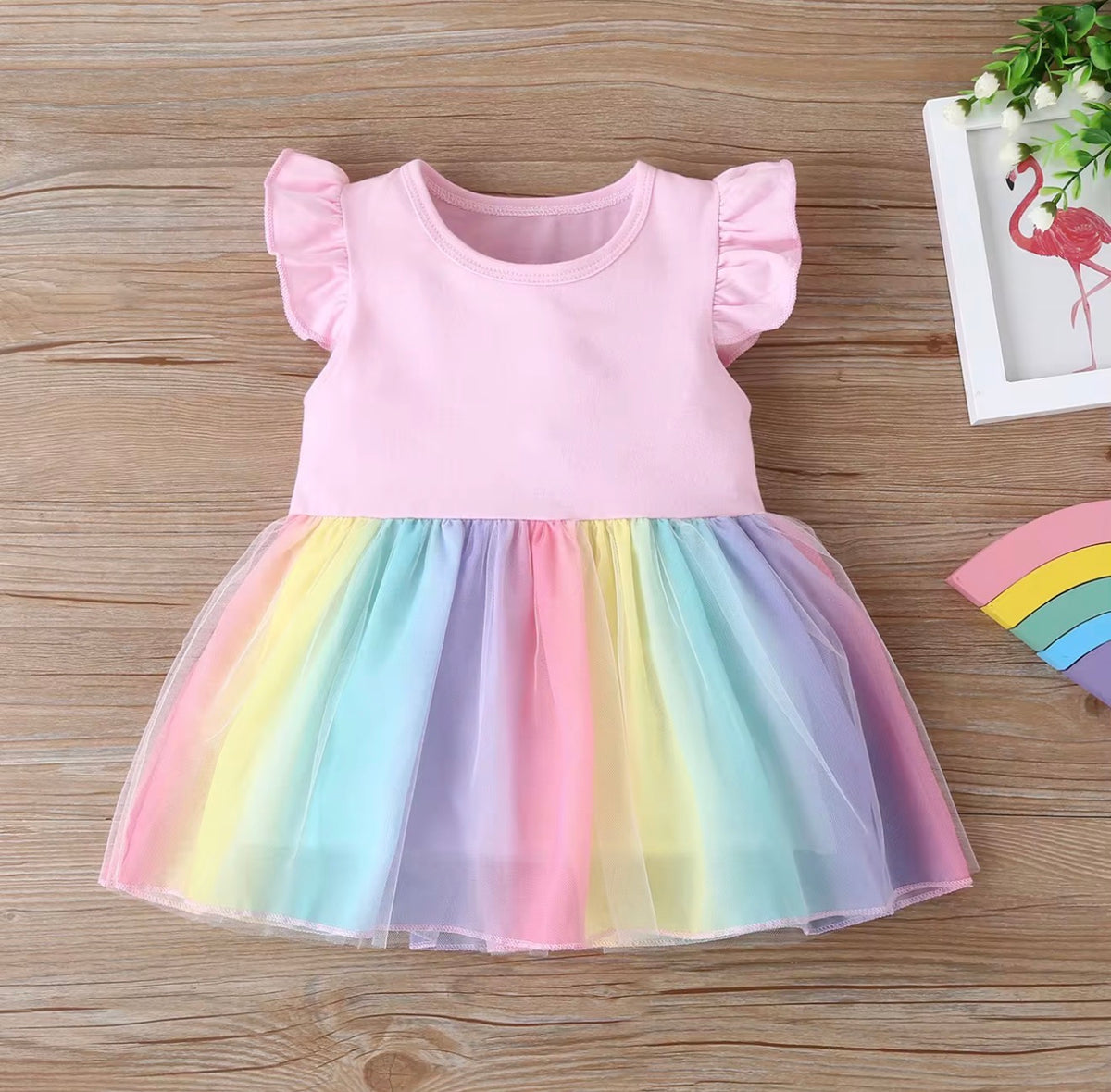 Rainbow Tulle Dress 🌈