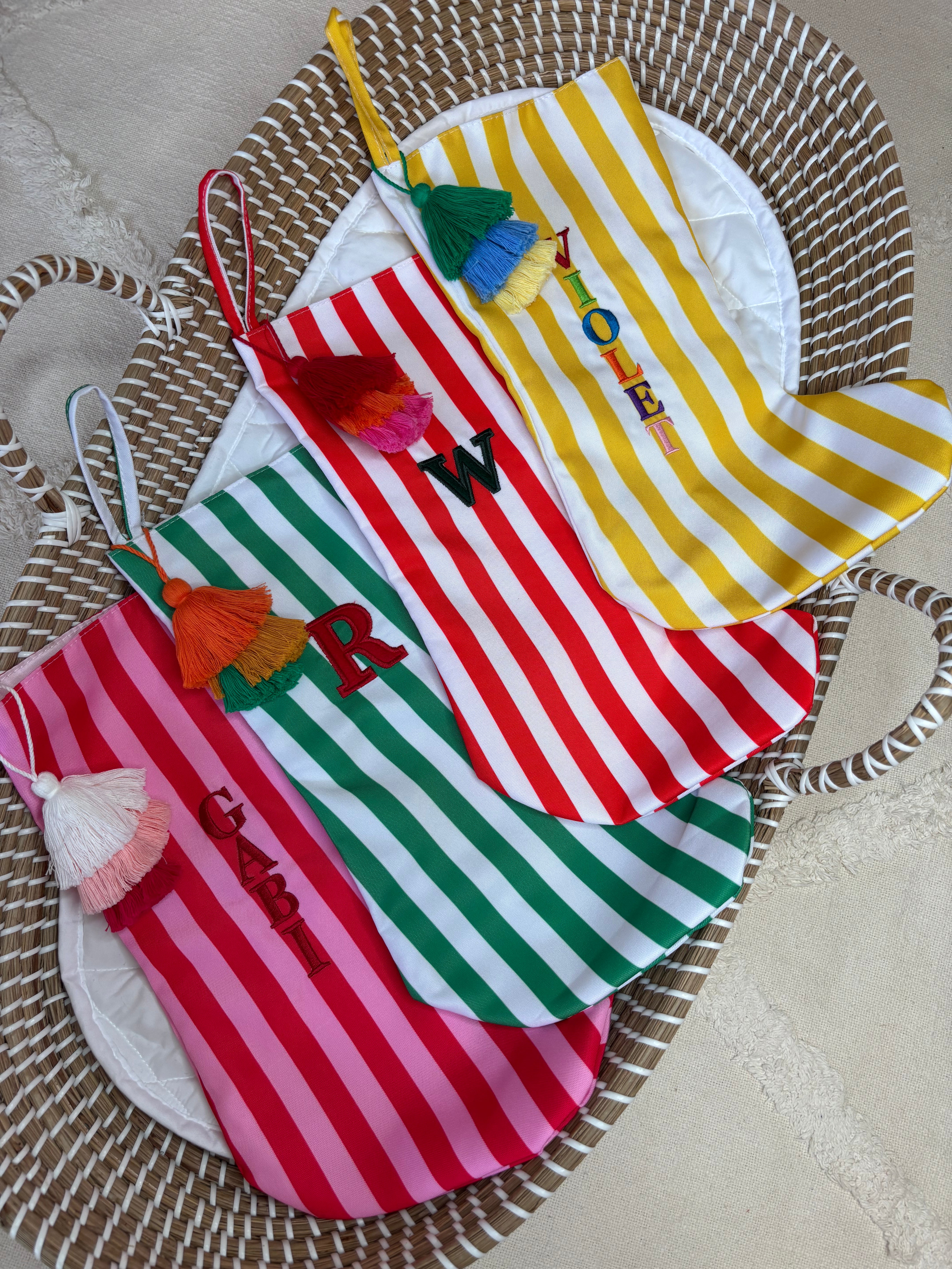 Striped Christmas Stockings