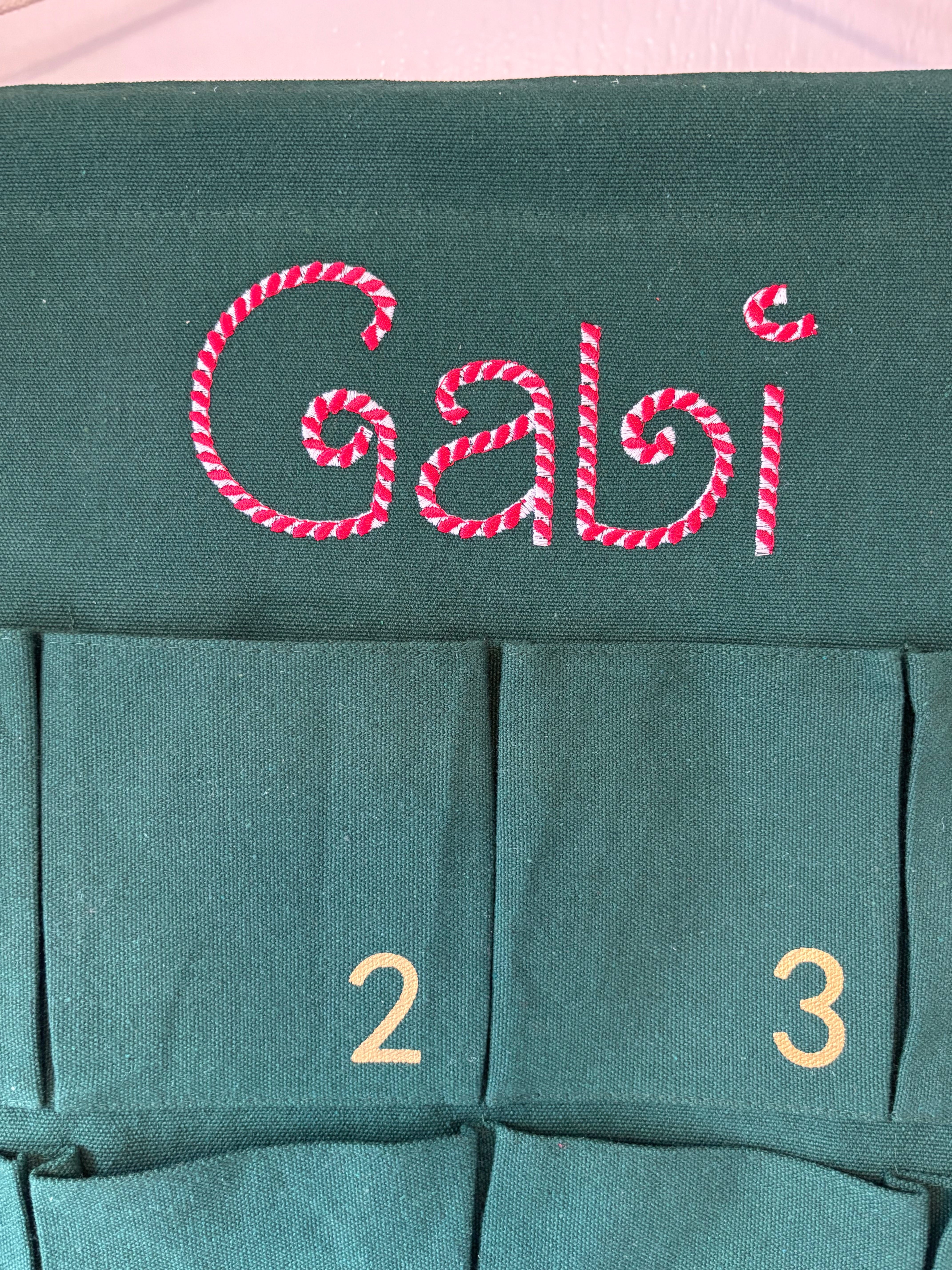 Personalised Fabric Advent Calendar